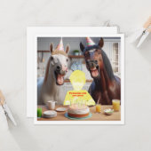 Plaats mijn gezicht in de afbeelding, paarden en k kaart (Voorkant / Achterkant in situ)