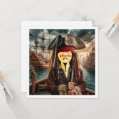 Plaats mijn gezicht in de afbeelding, piraat op ee kaart (Voorkant / Achterkant in situ)