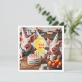 Plaats mijn gezicht in de afbeelding, varkensverja kaart (Staand voorkant)