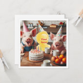 Plaats mijn gezicht in de afbeelding, varkensverja kaart (Voorkant / Achterkant in situ)