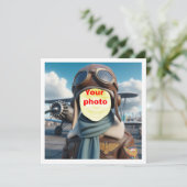 Plaats mijn gezicht in de afbeelding, vliegend vli kaart (Staand voorkant)