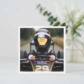 Plaats mijn gezicht in de afbeelding, zwarte racea kaart (Staand voorkant)