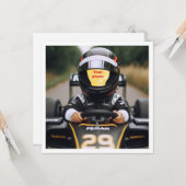 Plaats mijn gezicht in de afbeelding, zwarte racea kaart (Voorkant / Achterkant in situ)