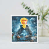 Plaats mijn gezicht in de foto, computerliefhebber kaart (Staand voorkant)