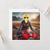 Plaats mijn gezicht in de foto, kind dat motor rij kaart (Voorkant / Achterkant in situ)