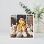 Plaats mijn gezicht in het afbeelding, eenden en k kaart (Staand voorkant)