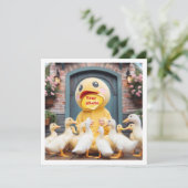 Plaats mijn gezicht in het afbeelding, eenden en k kaart (Staand voorkant)