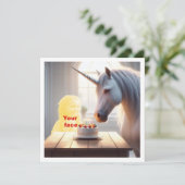 Plaats mijn gezicht in het afbeelding, eenhoorn en kaart (Staand voorkant)