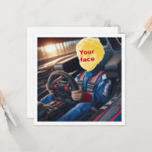 Plaats mijn gezicht in het afbeelding, Formule 1 r Kaart (Voorkant / Achterkant in situ)