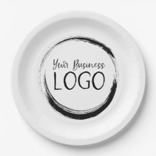 Plaats mijn logo op een papieren bordje