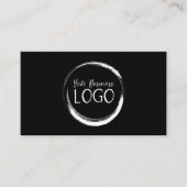 Plaats mijn witte logo op zwart visitekaartje (Voorkant)