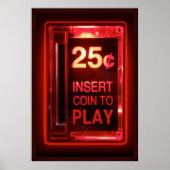 Plaats muntretro arcade poster (Voorkant)