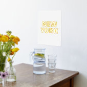 PLAATS NAAM DOUANE | NEW YORK GOLD FOLIE AFDRUKKEN (Laag (Keuken))