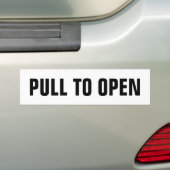 PLAATS naar open deurteken op stickerplaat Bumpersticker (Op auto)