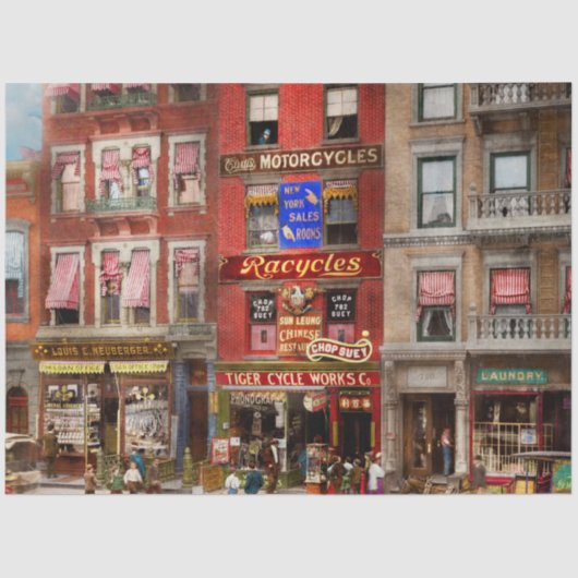 Plaats - NY - waar de moord plaatsvond in 1909 Tissuepapier (Voorkant)