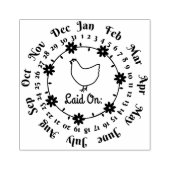 Plaats op het kartonnen doosje voor kippeneieren rubberstempel (Afrduk)