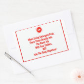 'Plaats Pods Direct' Laundromat Red Overlay Rechthoekige Sticker (Envelop)