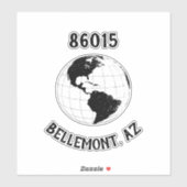 Plaats: Postcode Wereldbol Wereldkaart Sticker (Vel)