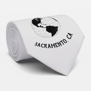 Plaats: Postcode Wereldbol Wereldkaart Stropdas