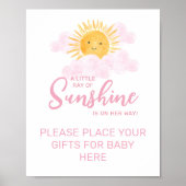 Plaats uw cadeaus hier Straal van Zonneschijn Poster (Voorkant)