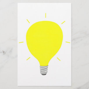 Plaats uw heldere idee Yellow Light Bulb Stationer Briefpapier