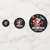 Plaats uw kat in een Alien Spaceship UFO Sci Fi Confetti (Voorkanten)