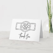 Plaats uw Logo op de voorkant - QR-code Terug Bedankkaart (Voorkant)