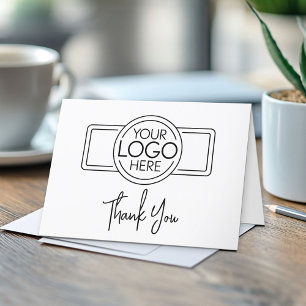 Plaats uw Logo op de voorkant - QR-code Terug Bedankkaart