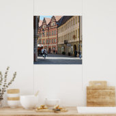 Plaats van Ansbach Duitsland Poster (Keuken)