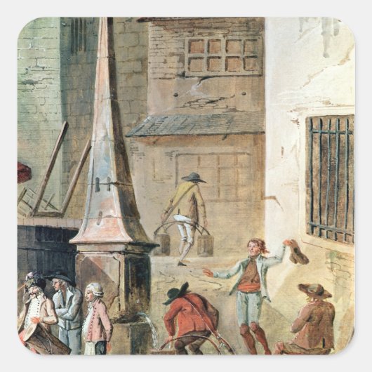 Plaats van Apport-Parijs voor Grand Vierkante Sticker (Voorkant)