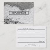 plaats van commentaar visitekaartje (Voorkant / Achterkant)