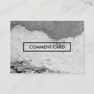 plaats van commentaar visitekaartje