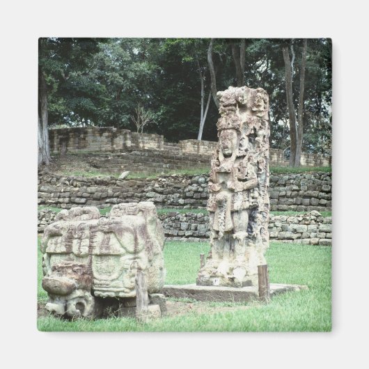 Plaats van Copan Mayan Ruins Foto ontworpen Magneet (Voorkant)