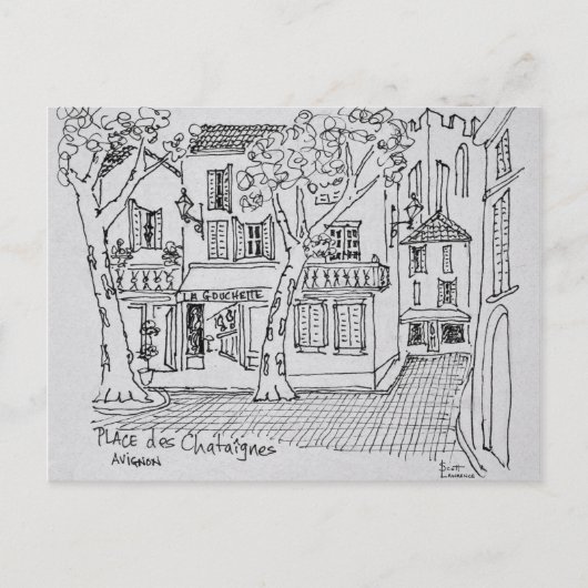 Plaats van de Chataignes | Avignon, Frankrijk Briefkaart (Voorkant)