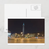 Plaats van de concorde in Parijs 's nachts Briefkaart (Voorkant / Achterkant)