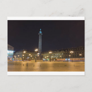 Plaats van de concorde in Parijs 's nachts Briefkaart