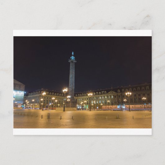 Plaats van de concorde in Parijs 's nachts Briefkaart (Voorkant)