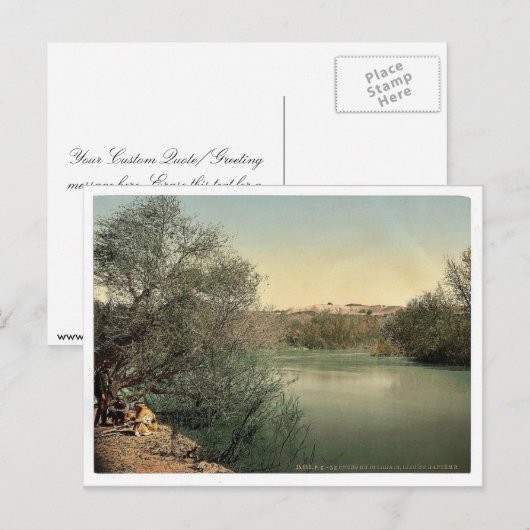 Plaats van de doop, rivier de Jordaan, Heilig Land Briefkaart (Voorkant / Achterkant)