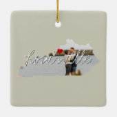 Plaats van de foto van de staat Kentucky Keramisch Ornament (Achterkant)