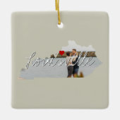 Plaats van de foto van de staat Kentucky Keramisch Ornament (Voorkant)