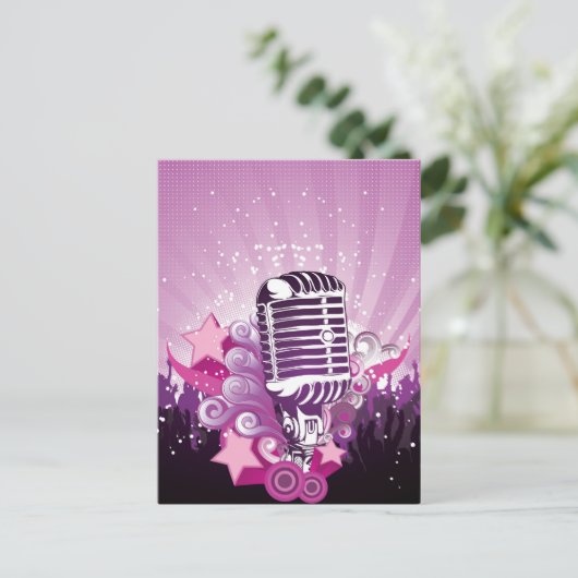 Plaats van de microfoon briefkaart (Staand voorkant)