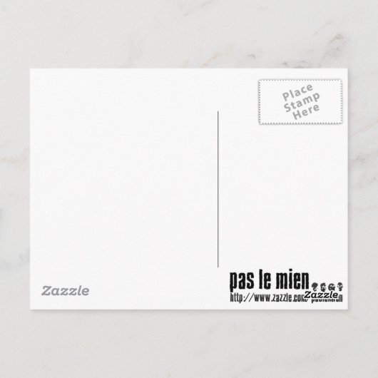 Plaats van de microfoon briefkaart (Achterkant)