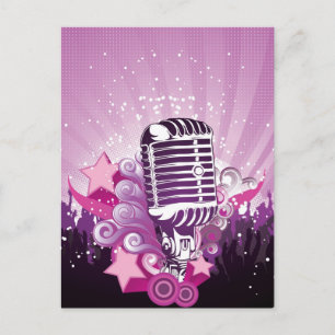 Plaats van de microfoon briefkaart