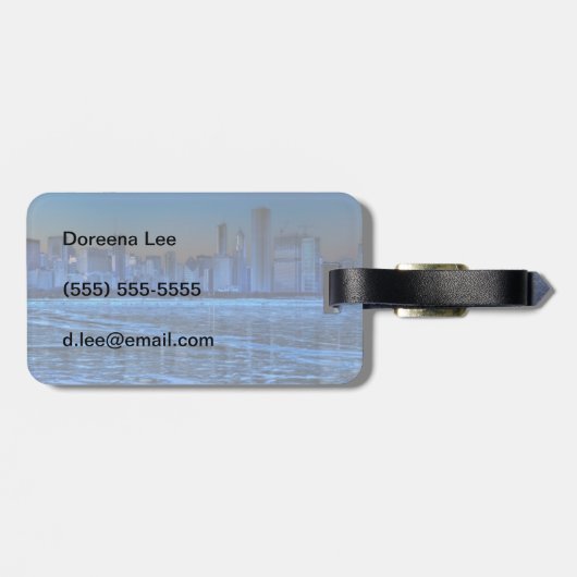 Plaats van de schouders en het meer Michigan Bagagelabel (Achterkant horizontaal)