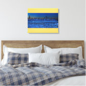 Plaats van de schouders en het meer Michigan Canvas Afdruk (Insitu (Slaapkamer))