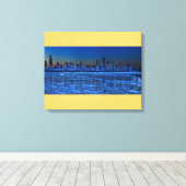 Plaats van de schouders en het meer Michigan Canvas Afdruk (Insitu (Houten vloer))