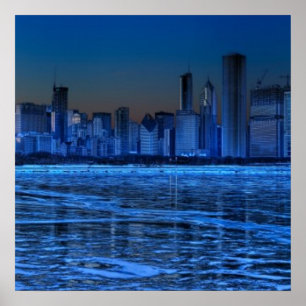 Plaats van de schouders en het meer Michigan Poster