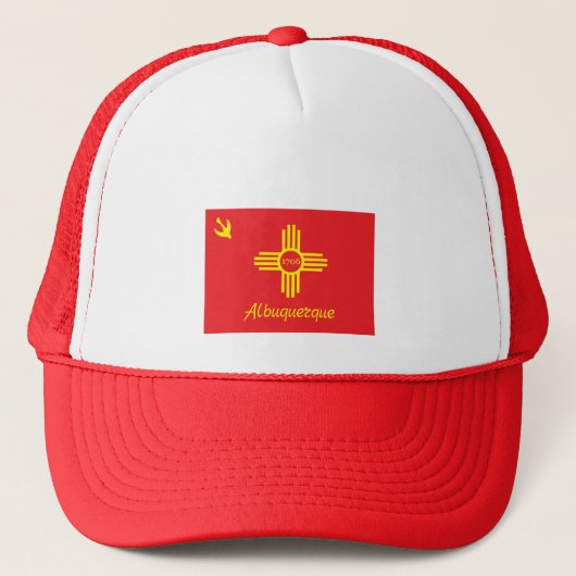 Plaats van de vlag van Albuquerque Trucker Pet (Voorkant)