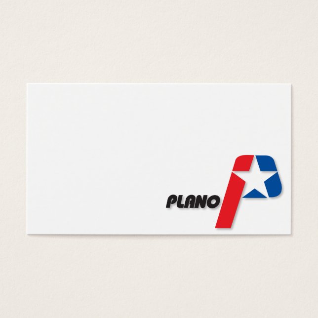 Plaats van de vlag van Plano Visitekaartje (Voorkant)