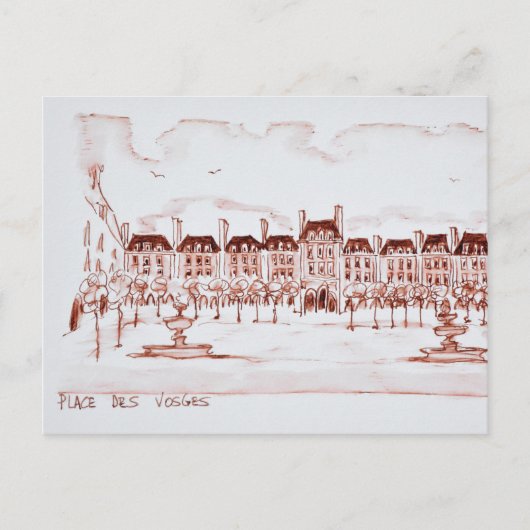 Plaats van de Vosges | Marais, Parijs Briefkaart (Voorkant)